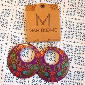 MATR BOOMIE statement peacock earrings